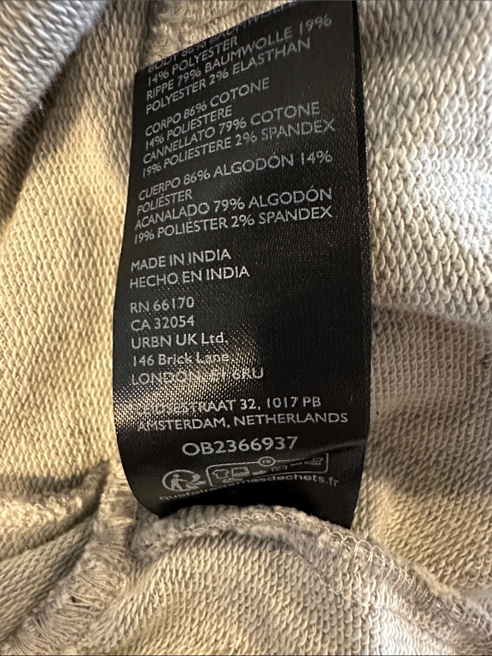Pilcro Light Gray Ruffle-Hem Hoodie Sweater with Stud Accents Sz M - Picture 7 of 7